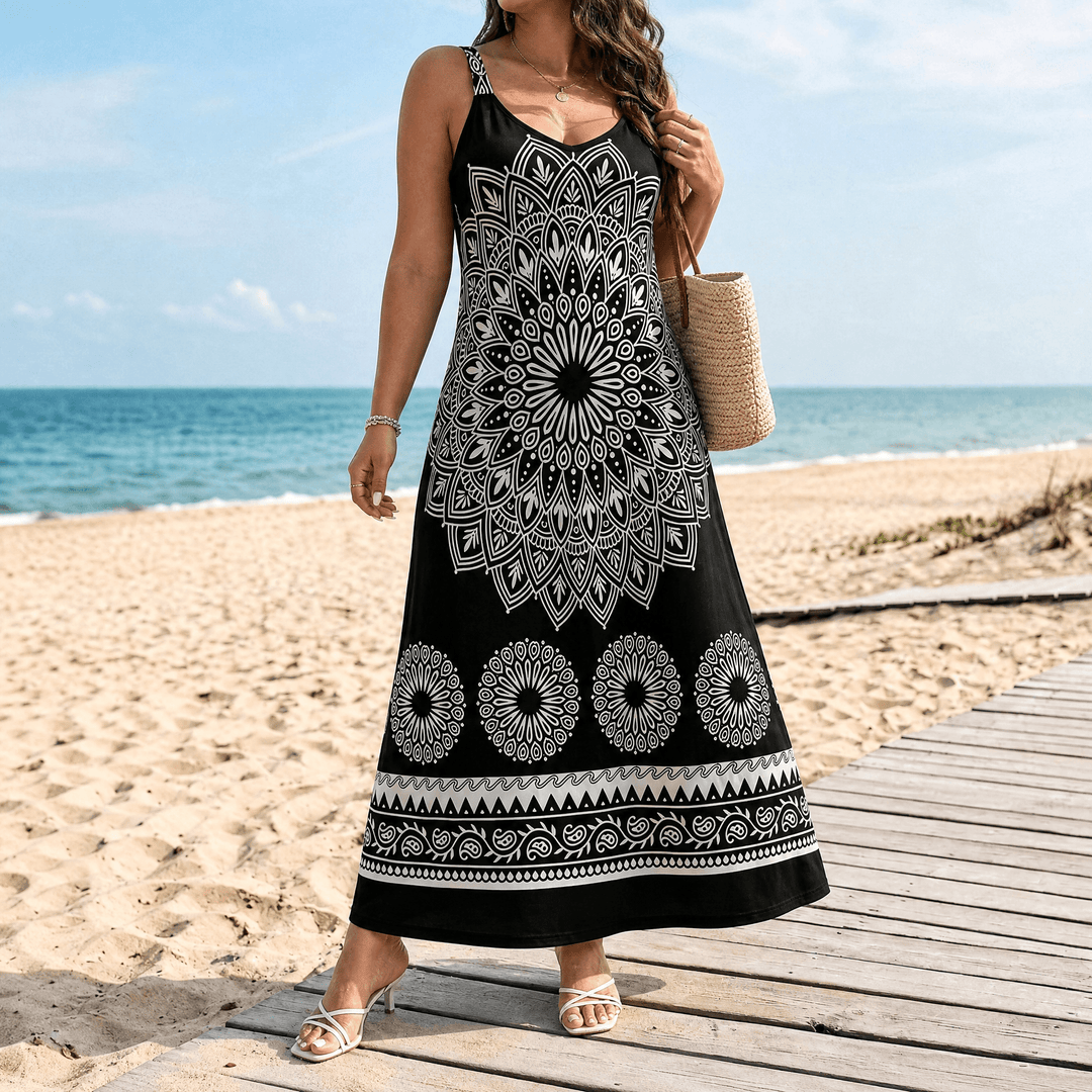 Mandara – Boho Mandala Maxi Dress