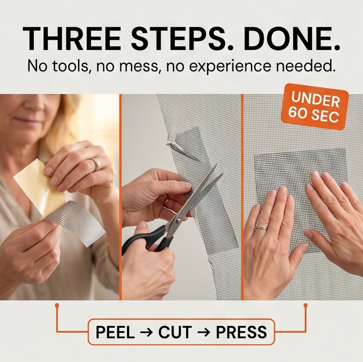 MeshMend – Taśma do naprawy siatki do przyklejania (2-pak)
