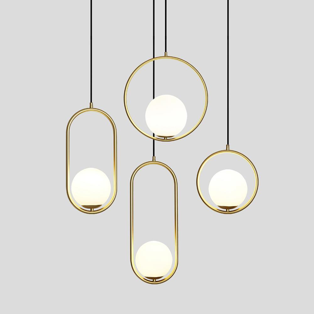Mosiężna lampa wisząca Loop