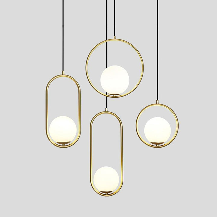 Mosiężna lampa wisząca Loop