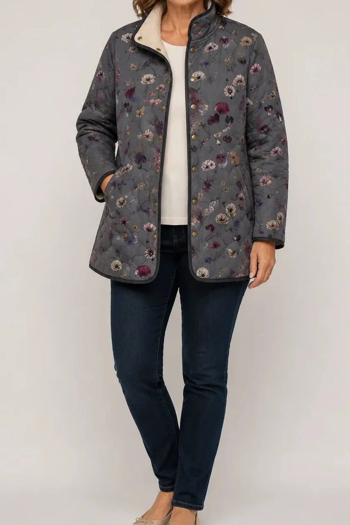 Wearbella – Kurtka Puchowa z Kwiatowym Wzorem