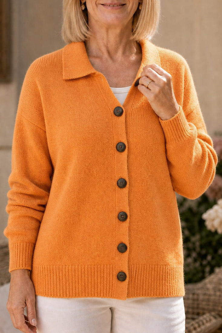 Softshirt – Sweter z kołnierzykiem i guzikiem