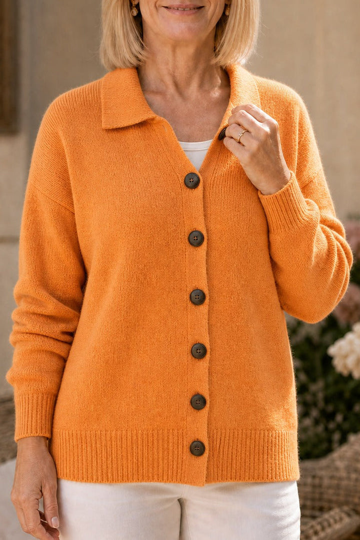 Softshirt – Sweter z kołnierzykiem i guzikiem