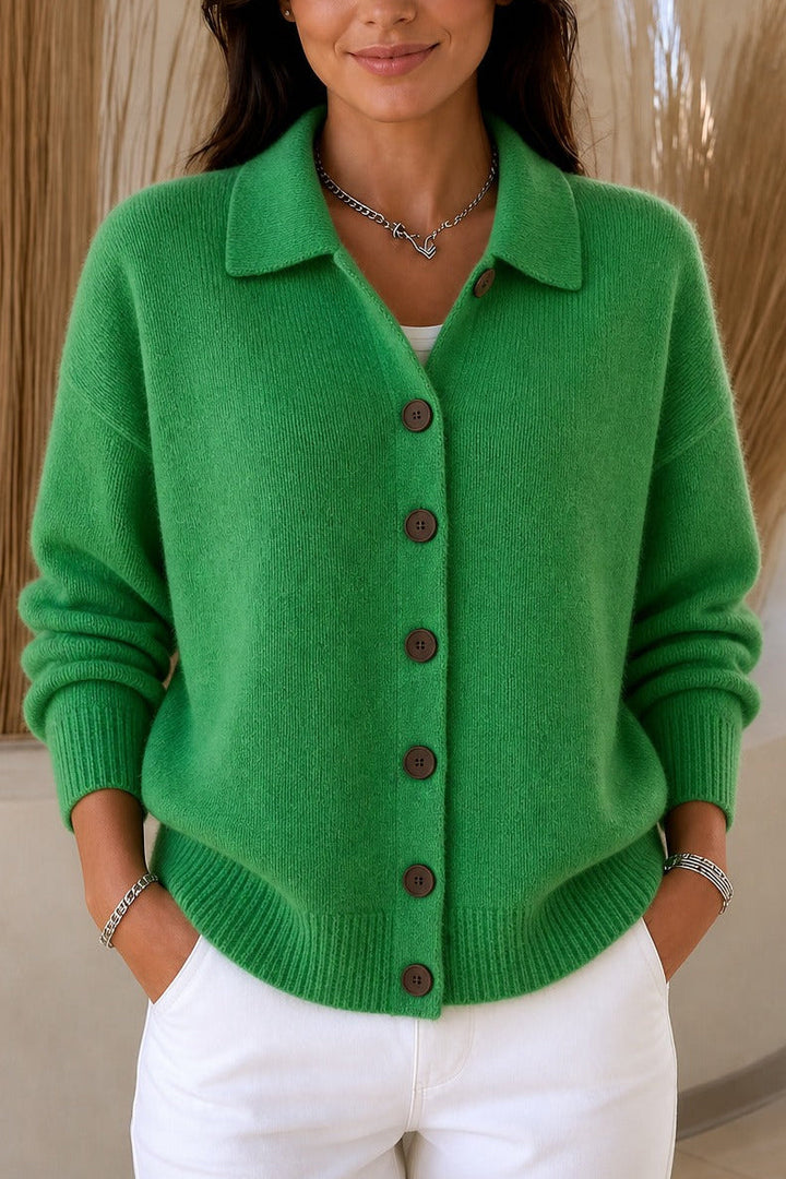 Softshirt – Sweter z kołnierzykiem i guzikiem