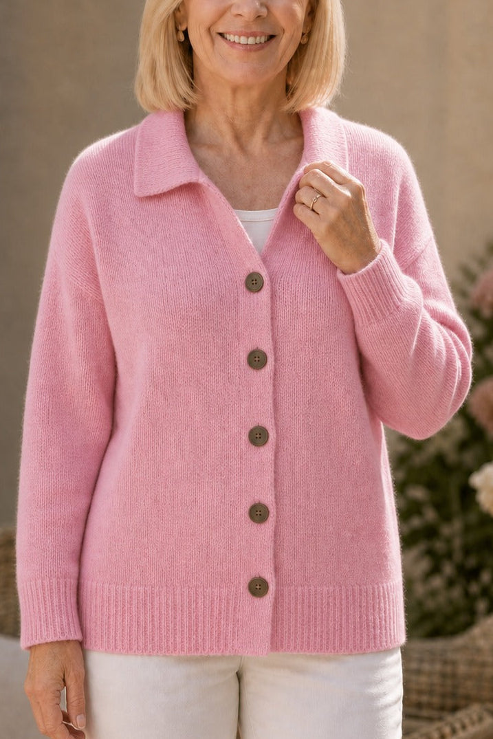 Softshirt – Sweter z kołnierzykiem i guzikiem