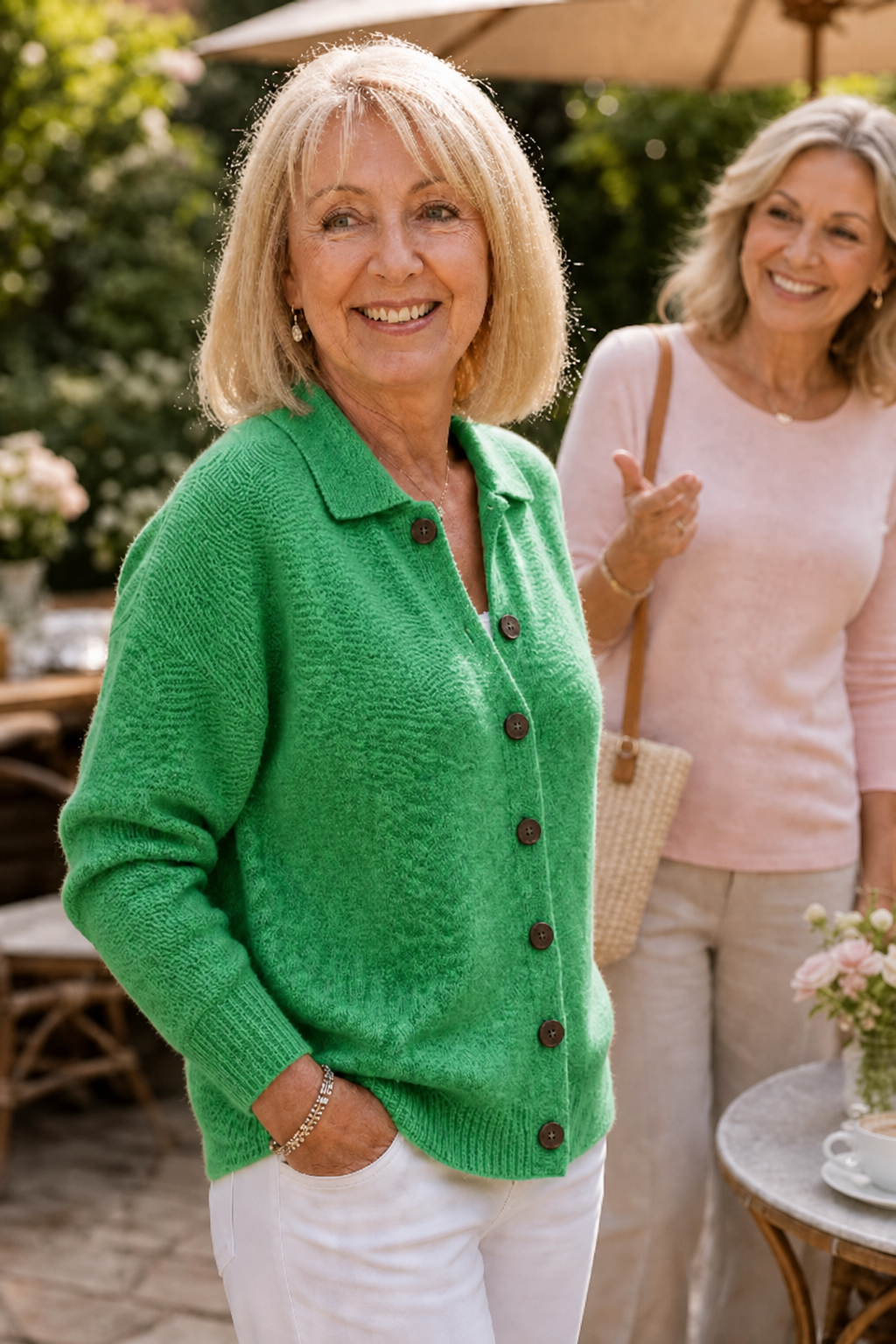 Softshirt – Sweter z kołnierzykiem i guzikiem