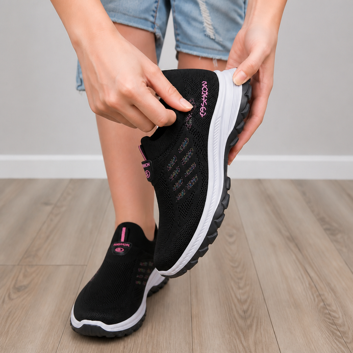 Flexwell – Elastyczne Sneakersy Slip-On w Szerokim Rozmiarze