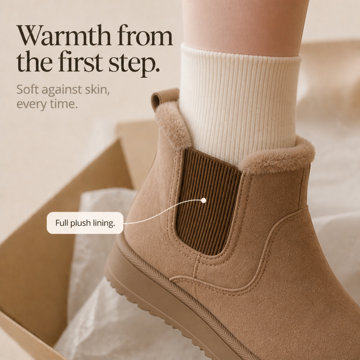 Cozywalk – Zimowe Buty Slip-On z Futrem