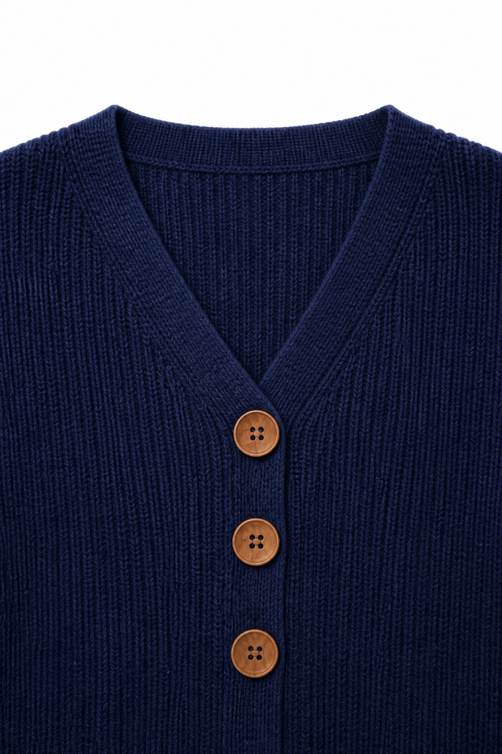 Wearbella – Sweter z dekoltem w serek i prążkowanym splotem