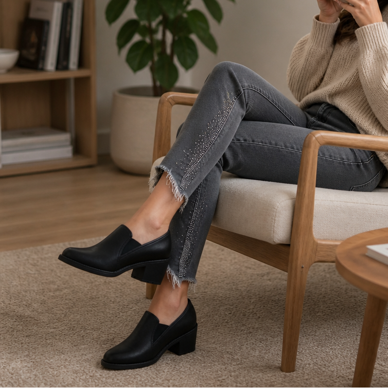 Wearbella – Szpilki z szerokim noskiem i blokowym obcasem