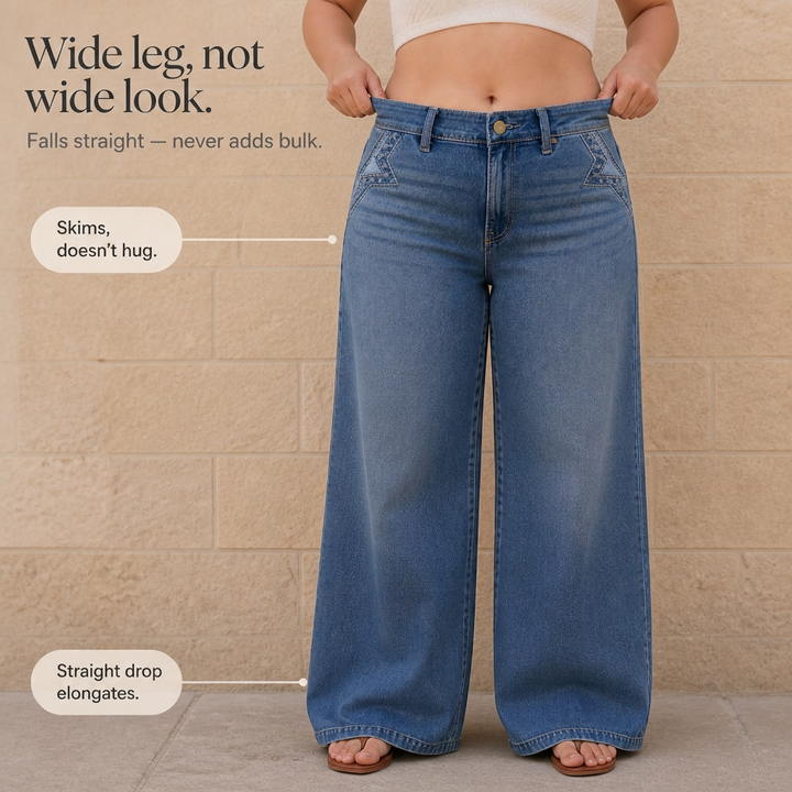 Wearbella – Dżinsy Vintage z Wysokim Stanem i Szerokimi Nogawkami