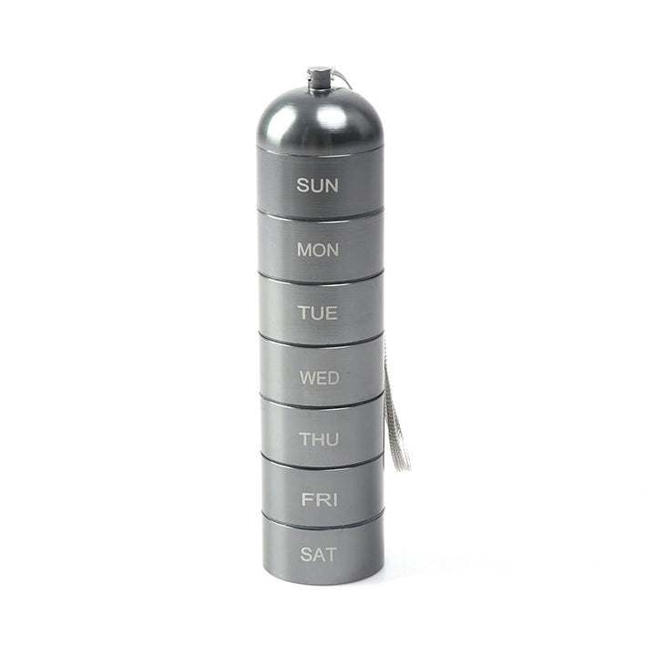 Pillvault – Wodoodporny 7-dniowy aluminiowy organizer na leki
