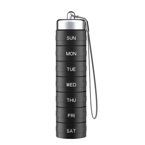 Pillvault – Wodoodporny 7-dniowy aluminiowy organizer na leki