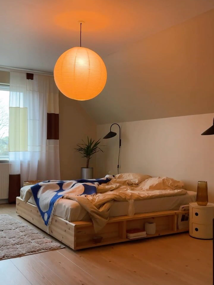 Lampa Wisząca z Papieru Washi A