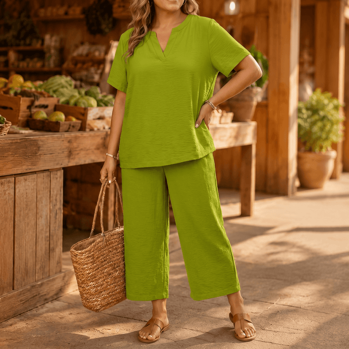 Rivelle – Damski Luźny Zestaw Plus-Size w Dwu Częściach
