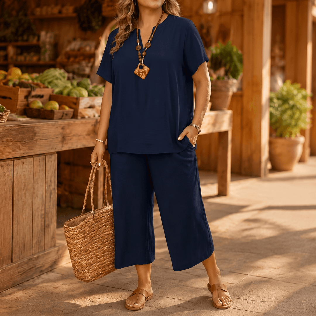 Rivelle – Damski Luźny Zestaw Plus-Size w Dwu Częściach