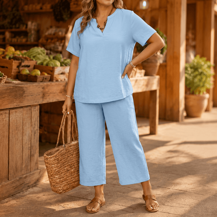 Rivelle – Damski Luźny Zestaw Plus-Size w Dwu Częściach