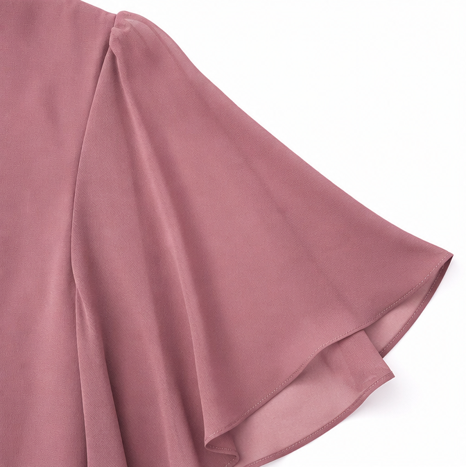 Rosaline – Zestaw spodni szerokich z overlayem przypominającym chiffon na wesele