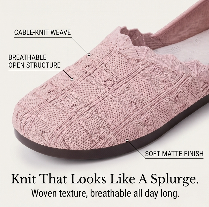 Soflyn – Przewiewne Woven Slip-On Flats