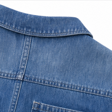 Solenna – Miękki kombinezon z denimu z guzikami z przodu i kieszeniami