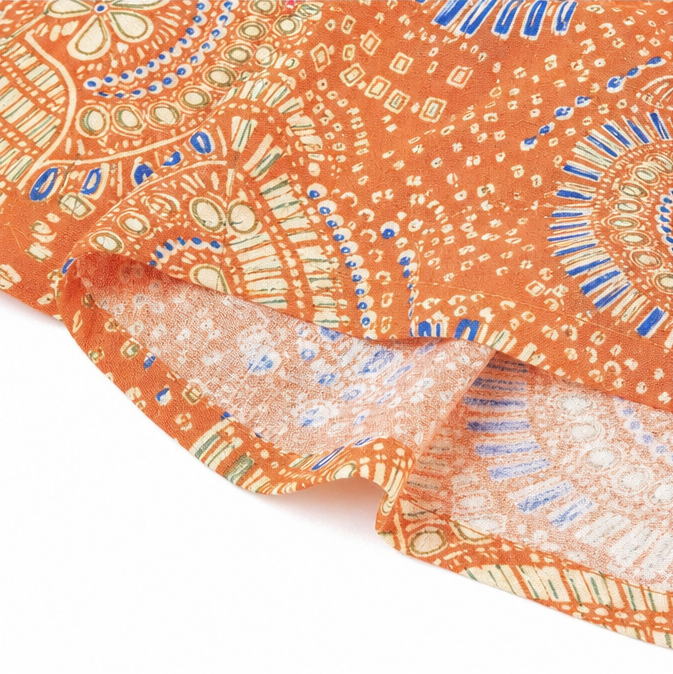 Solvana – Boho Top z Dekoltem w Serek i Rękawami Dolman dla Kobiet, Luźna Letnia Bluzka w Kwiaty