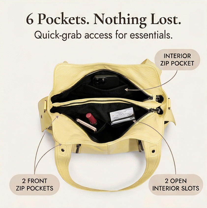 Sovana – Miękka torba na ramię z paskiem crossbody
