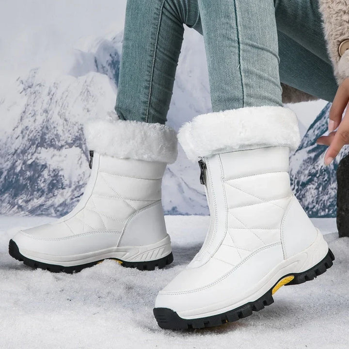 Snowlina – Śniegowce z pluszowym wykończeniem na zamek