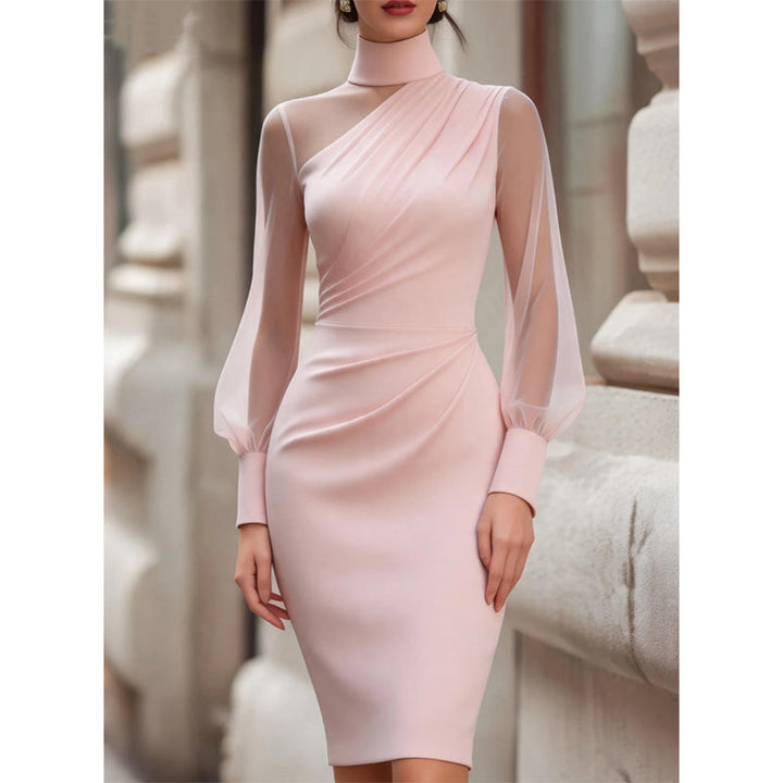 Wearbella – Sukienka midi z siateczkowymi rękawami i stójką