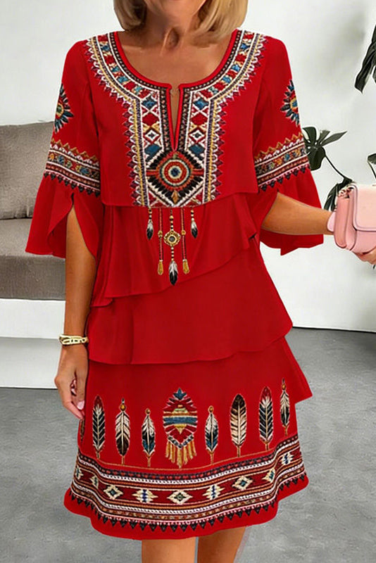 Wanderveil – Maxi Sukienka Boho w Warstwy