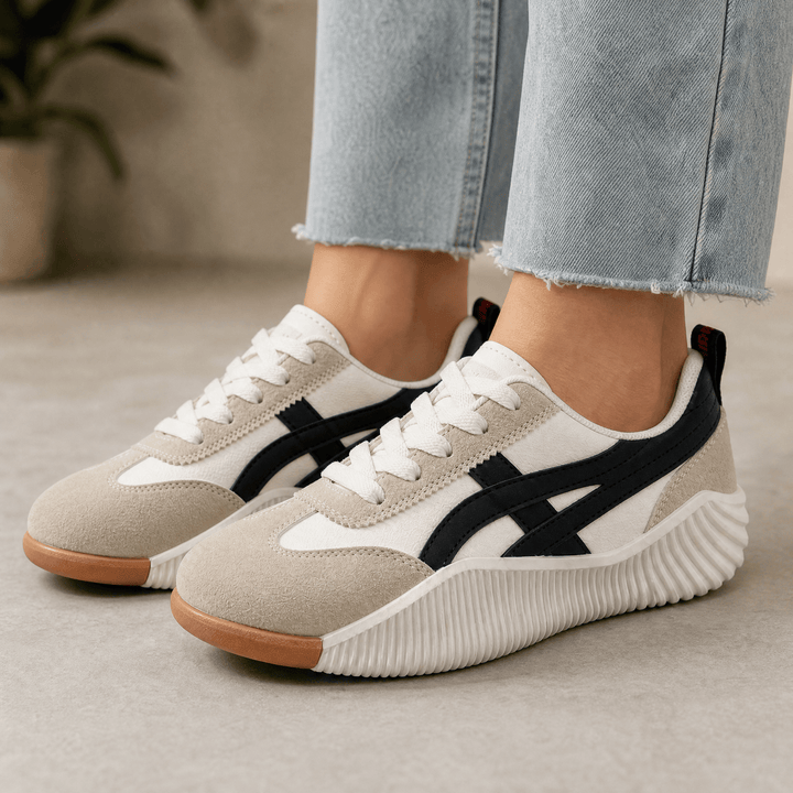 Stradia - Damskie Retro Sneakersy na Platformie dla Całodniowego Komfortu