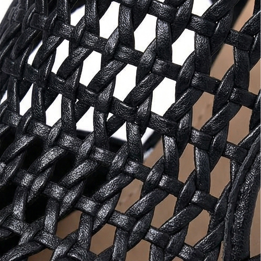 Tessara – Kobiece Oddychające Woven Sandały na Obcasie