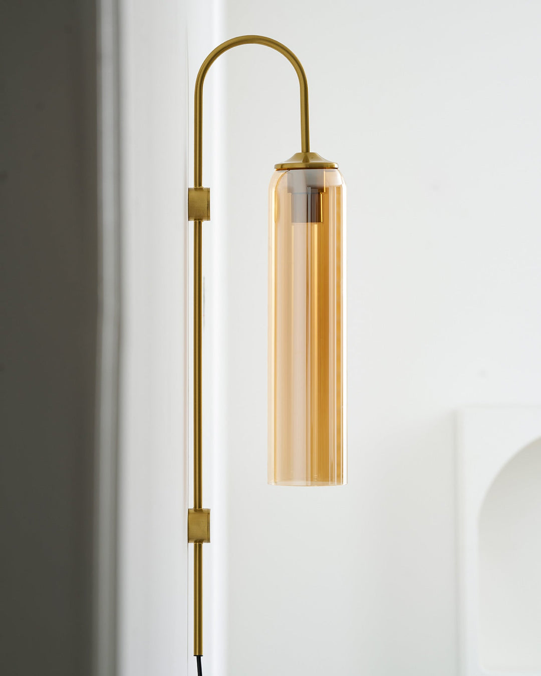 Nowoczesna Szklana Lampa Ścienna z wtyczką