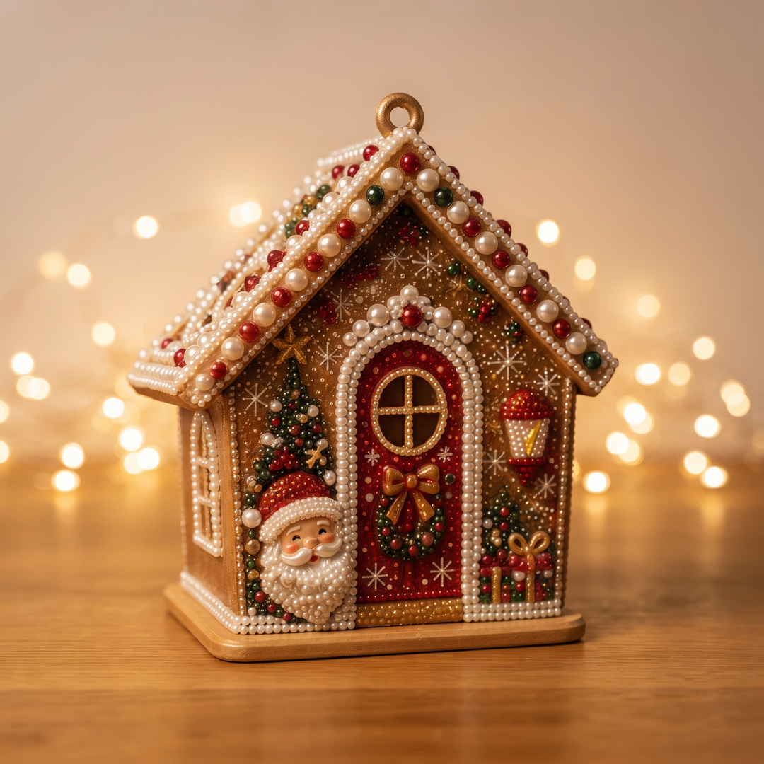 Pearlnoel – Zestaw do tworzenia 3D Piernikowego Domku z Pereł
