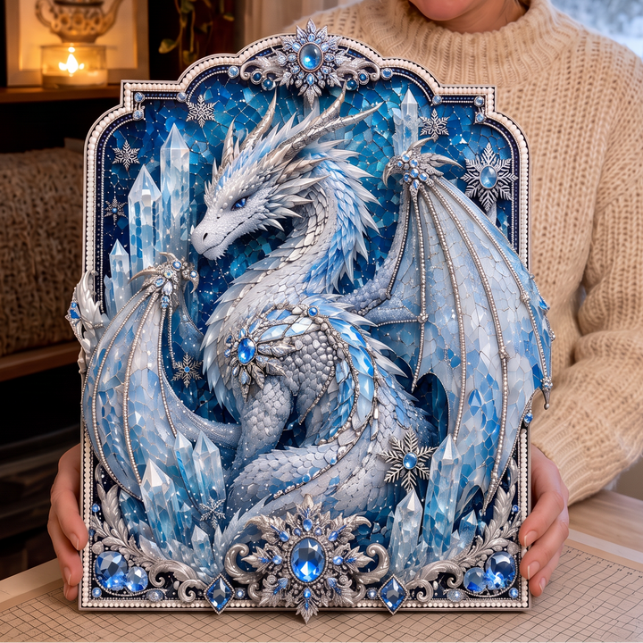 Dragonelle – Zestaw do Sztuki Diamentowej z Kryształowym Smokiem 3D