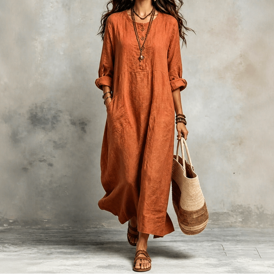 Wearbella – Bezrękawowa Sukienka Maxi z Kieszeniami