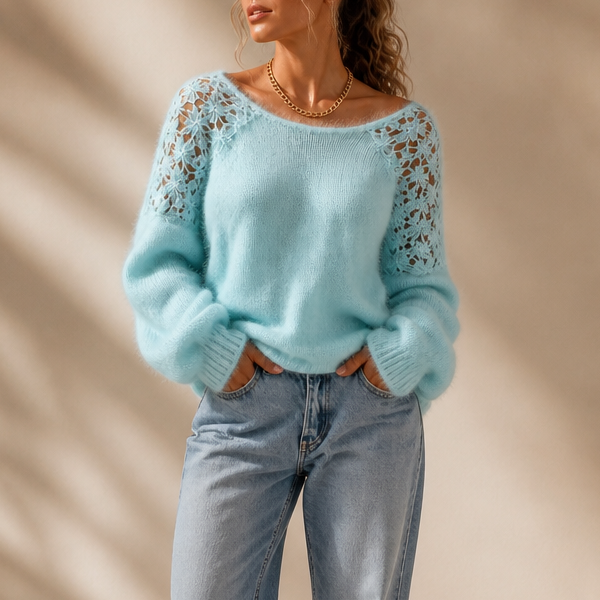 Wearbella – Sweter w koronkowym stylu, który wygląda elegancko, a nie zwyczajnie