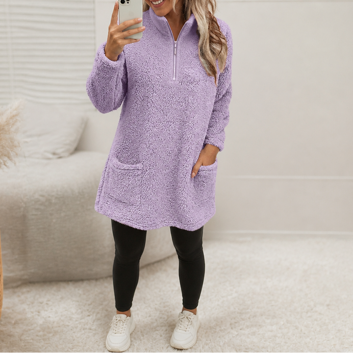 Wearlyn – Długi pół-zamek polarowy pulower Sherpa