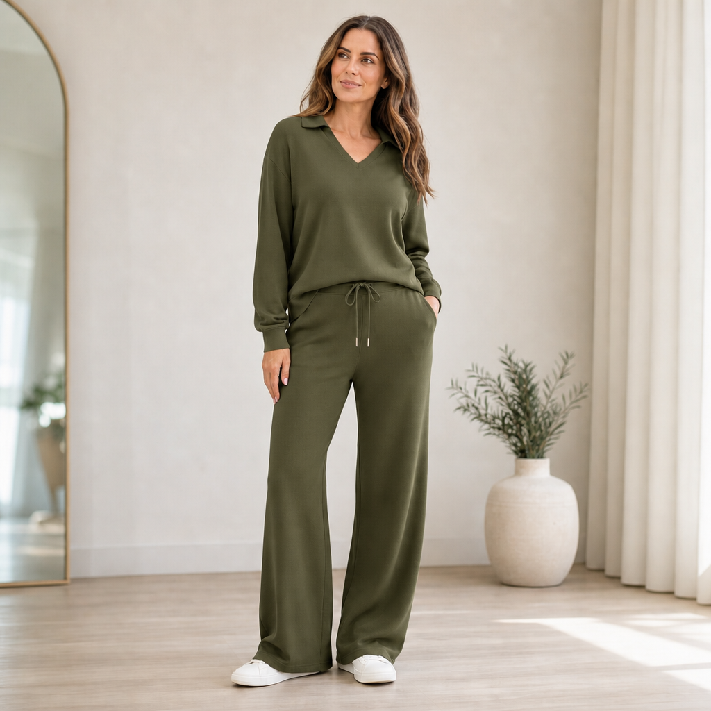 Wearbella – Dwuczęściowy zestaw lounge z prążkowanego materiału