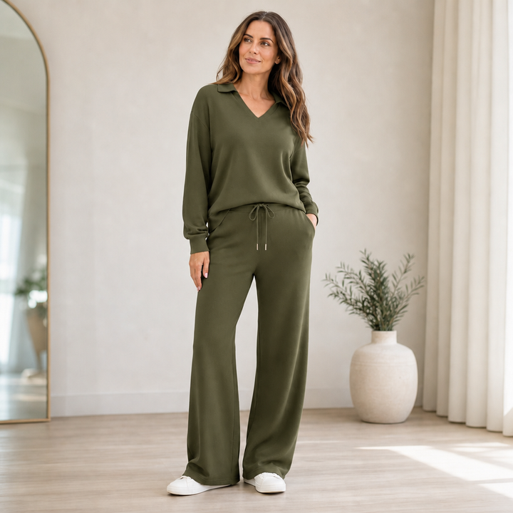 Wearbella – Dwuczęściowy zestaw lounge z prążkowanego materiału