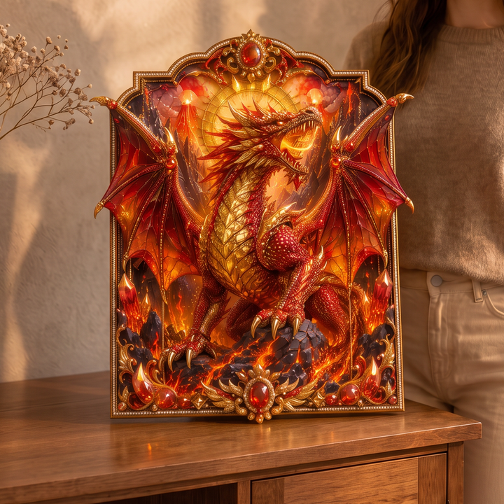 Dragonelle – Zestaw do Sztuki Diamentowej z Kryształowym Smokiem 3D
