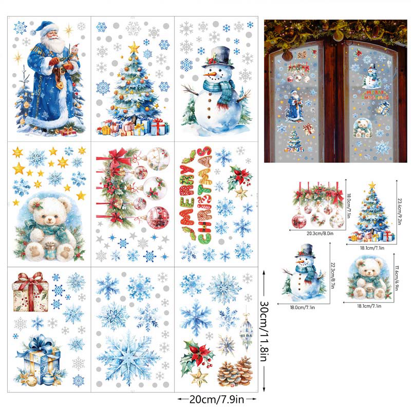 Merryglint – Dwustronne naklejki na okna na Boże Narodzenie