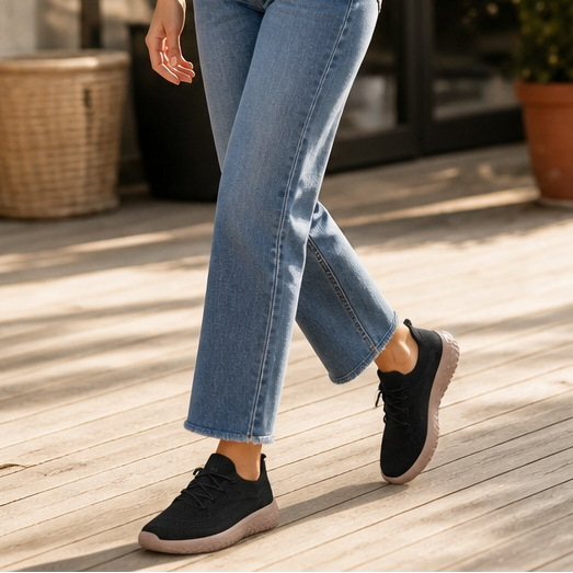 Cloudstep – Sneakersy Slip-On z Elastycznym Kołnierzem z Dzianiny