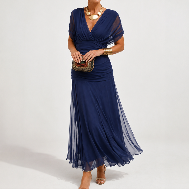 Veloura – Sukienka maxi w stylu syrenki z odkrytymi ramionami