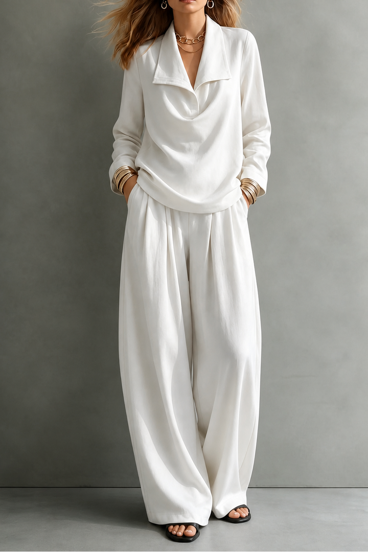 Wearbella – Dzianinowy Top z Żebrowanym Wzorem i Spodnie