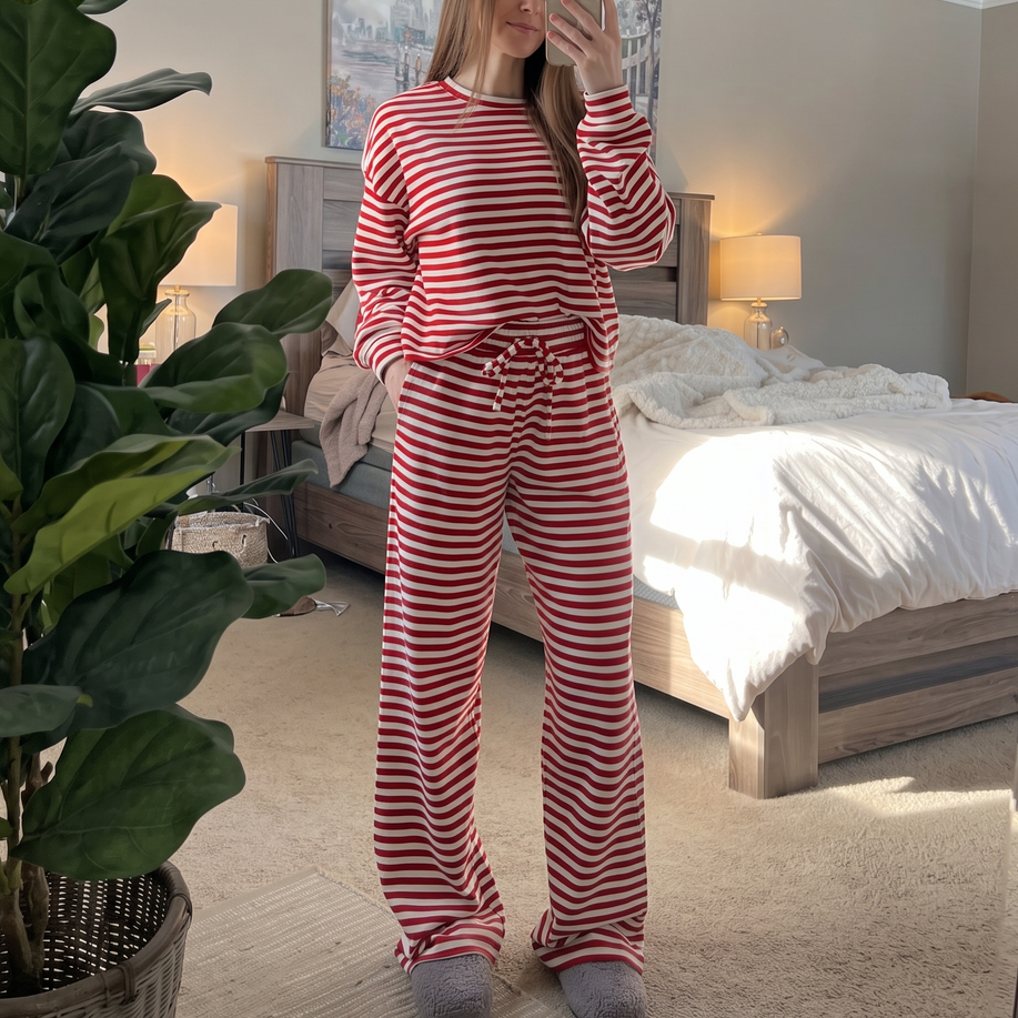 Wearbella – Zestaw z Paskowanym Topem i Spodniami