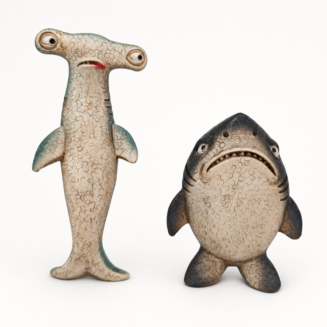 Grumplin – Zestaw figurki dwóch zniszczonych rekinów