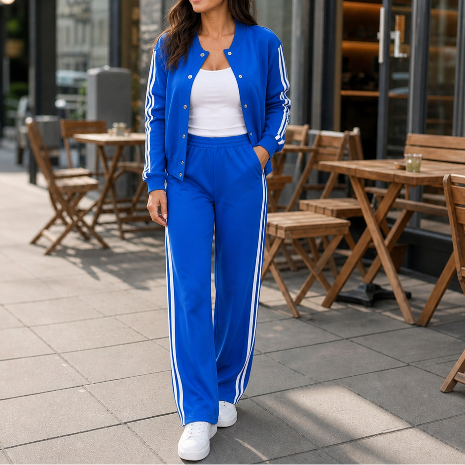 Wearbella – Zestaw dresowy z wysokim stanem i szerokimi nogawkami