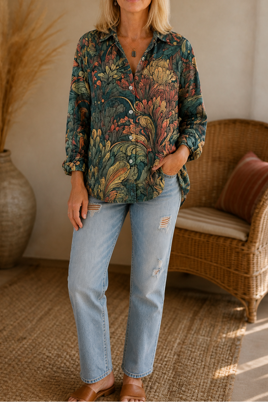 Wearbella – Koszula z nadrukiem w stylu vintage