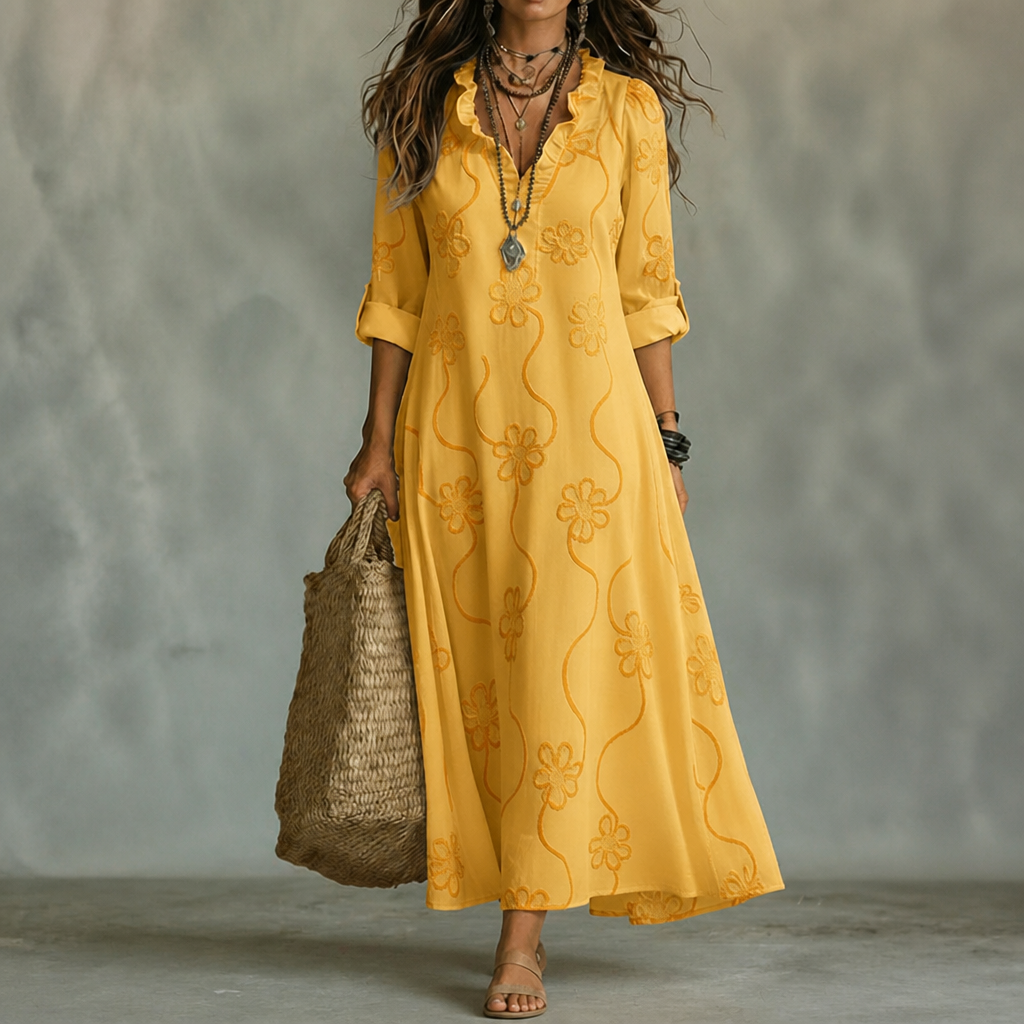 Wearbella – Sukienka Midi w Kwiatowy Wzór