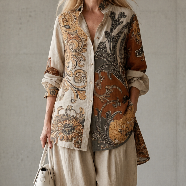 Wovana Set – Zestaw Tuniki i Spodni w Stylu Boho